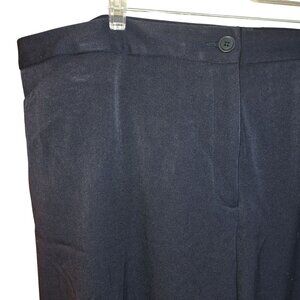 Charter Club Woman Pants Slim It Up Navy Blue With Button Closure Pockets JJ4246